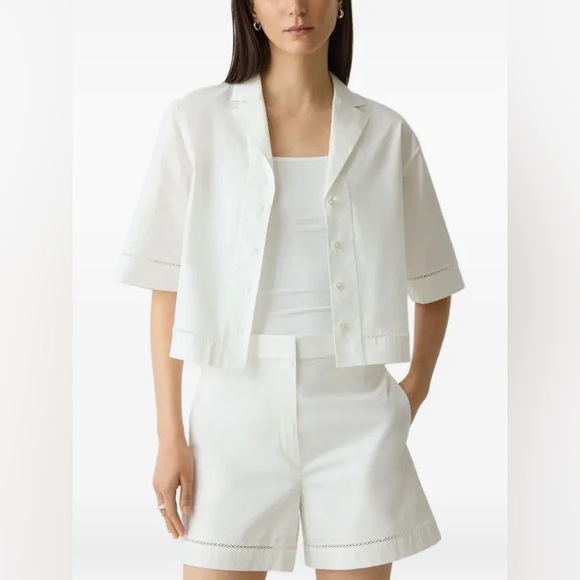 Theory Tops - Theory Poplin Button-down Shirt in White